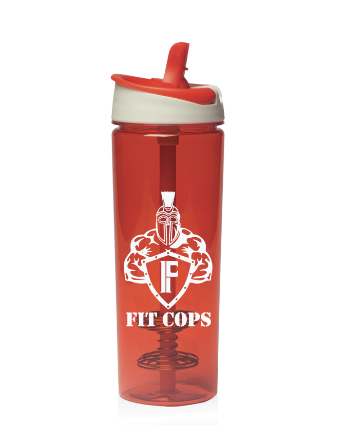 Red Fit Cops Blender/Shaker Bottle - Fit Cops Clothing